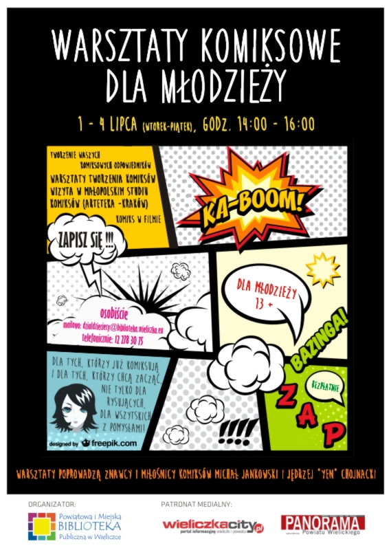 Komiksowy zawrót głowy – ruszają zapisy na wakacje dla młodzieży