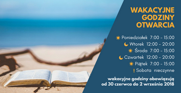 Wakacyjne godziny otwarcia biblioteki