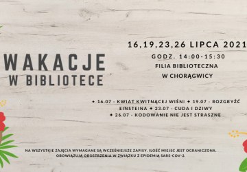 Wakacje w bibliotece w Chorągwicy