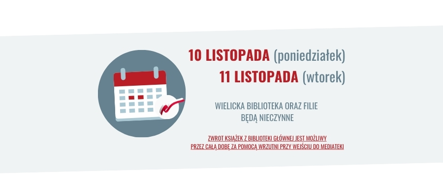 10 - 11 listopada biblioteka i filiie nieczynne