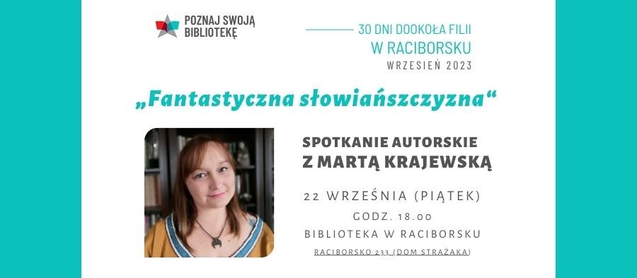Spotkanie autorskie z Martą Krajewską