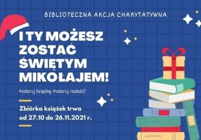 I ty możesz zostać Św. Mikołajem! Podaruj tylko jedną książkę!