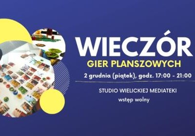 Wieczór Gier Planszowych w wielickiej bibliotece