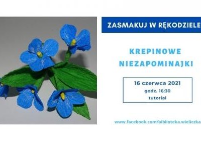 Krepinowe niezapominajki  – tutorial rękodzielniczy