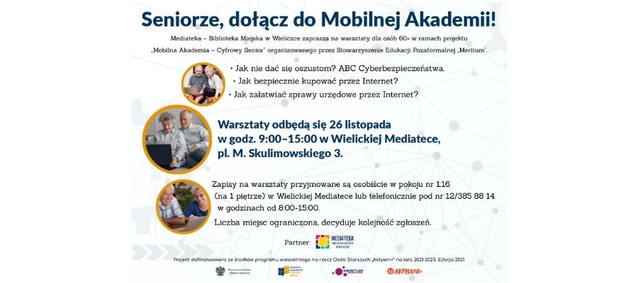 Warsztaty komputerowe „Mobilna Akademia – cyfrowy Senior”