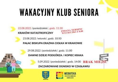 Wakacyjny Klub Seniora z biblioteką!