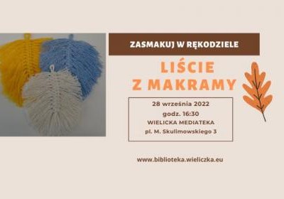 Liść z makramy