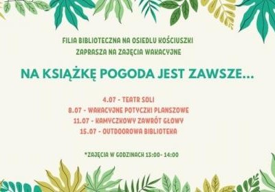 Na książkę pogoda jest zawsze!