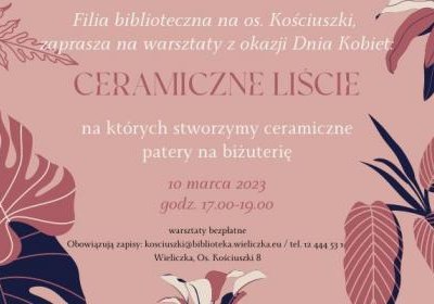 Warsztaty ceramiczne z okazji Dnia Kobiet