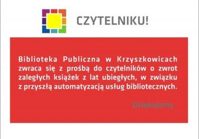 Prośba o zwrot zaległych książek