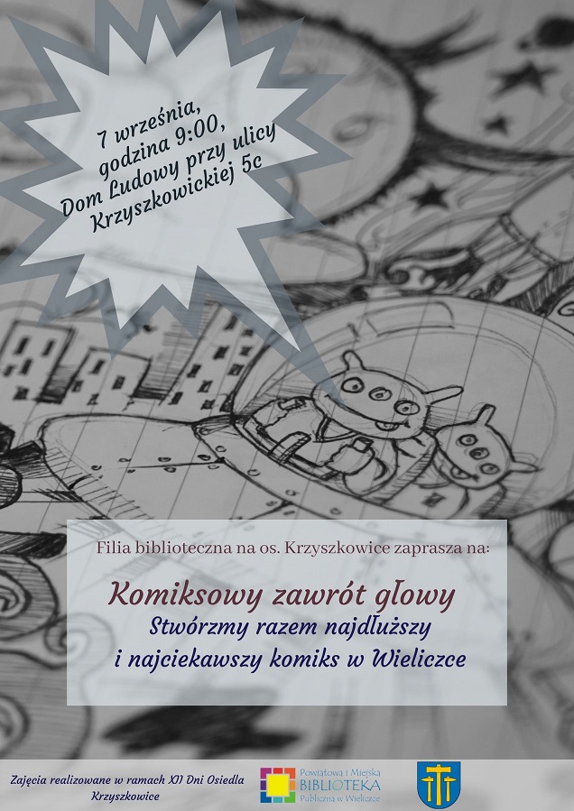 Komiksowy zawrót główy - 7 września, godzina 9:00-12:00.