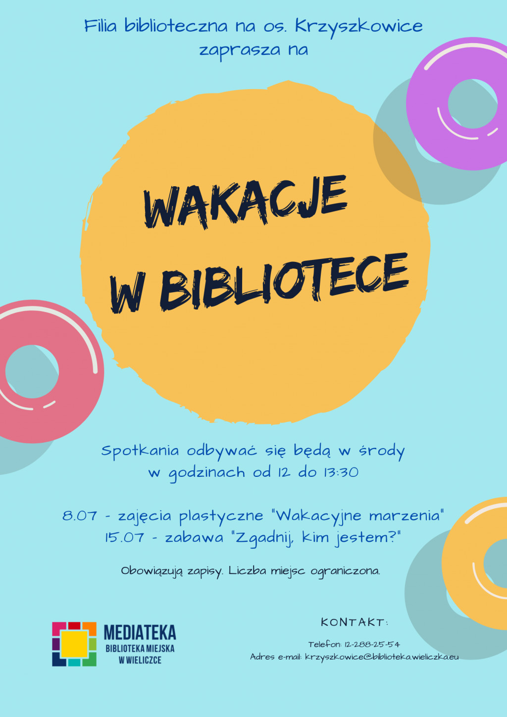 Wakacje w krzyszkowickiej bibliotece