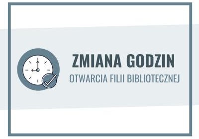 12 września zmiana godzin otwarcia filii bibliotecznej w Krzyszkowicach