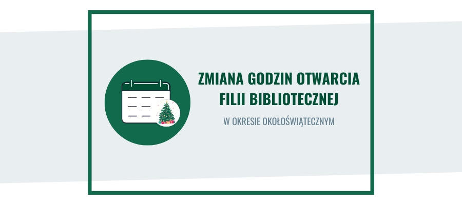 24 i 31 grudnia biblioteka w Krzyszkowicach nieczynna