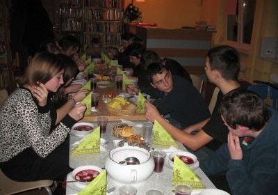 Wigilia w bibliotece