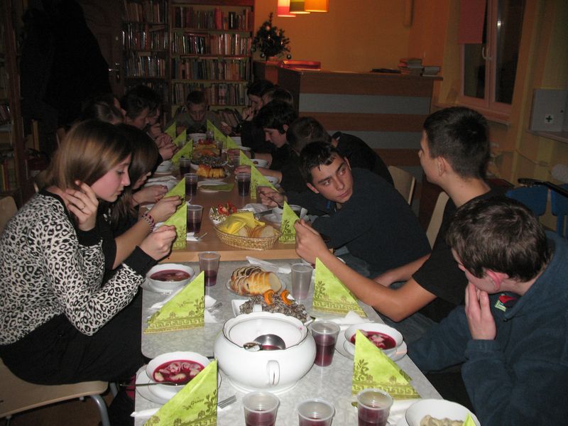 Wigilia w bibliotece