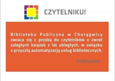 Prośba o zwrot zaległych książek