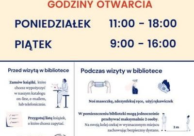 Zmiana godzin otwarcia filii bibliotecznej od września!