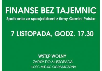 Finanse bez tajemnic - spotkanie