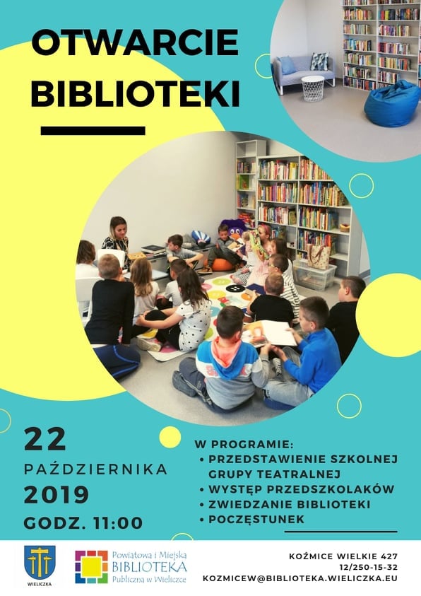 Uroczyste otwarcie filii bibliotecznej w Koźmicach Wielkich.