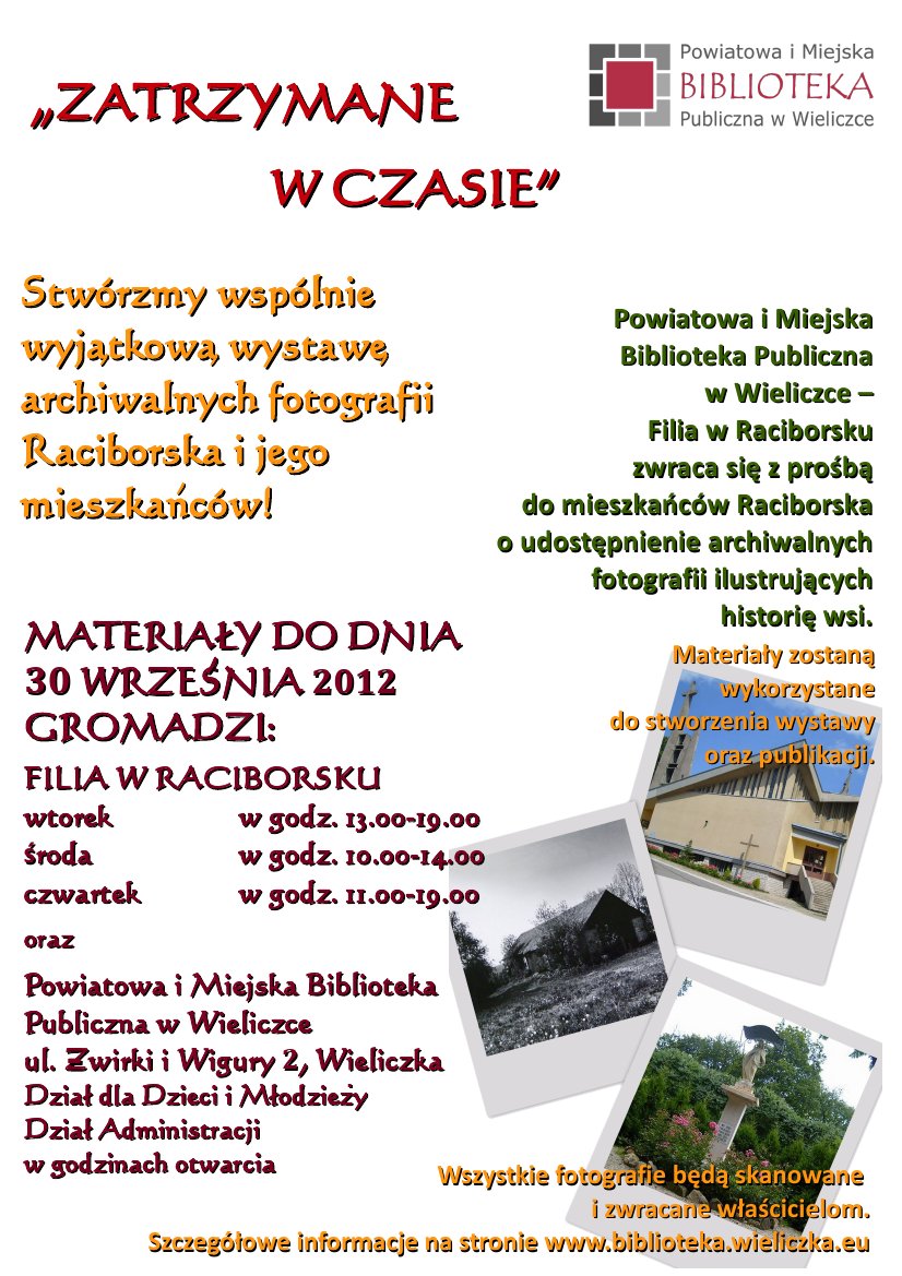 „Zatrzymane w czasie” – mieszkańcy Raciborska stwórzcie z nami wystawę!