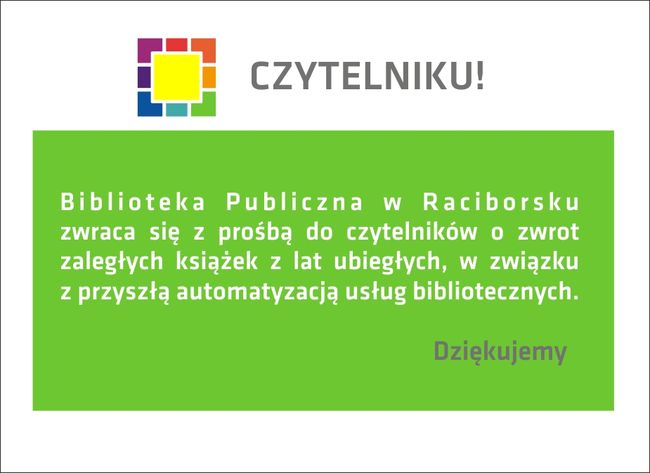 Prośba o zwrot zaległych książek