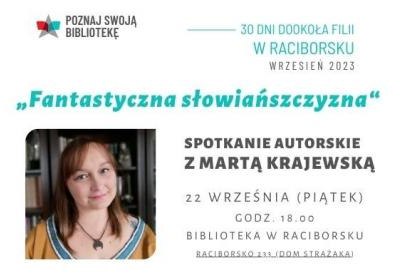 Spotkanie autorskie z Martą Krajewską