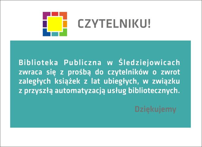 Prośba o zwrot zaległych książek
