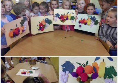 Jesień w sadzie i w ogrodzie – obraz z owocami