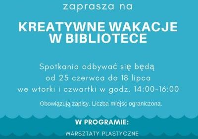 Kreatywne wakacje w Bibliotece