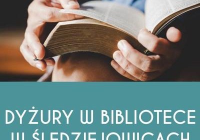 Dyżur w Bibliotece w Śledziejowicach