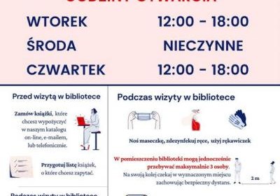 Zmiana godzin otwarcia filii bibliotecznej od 20 października!