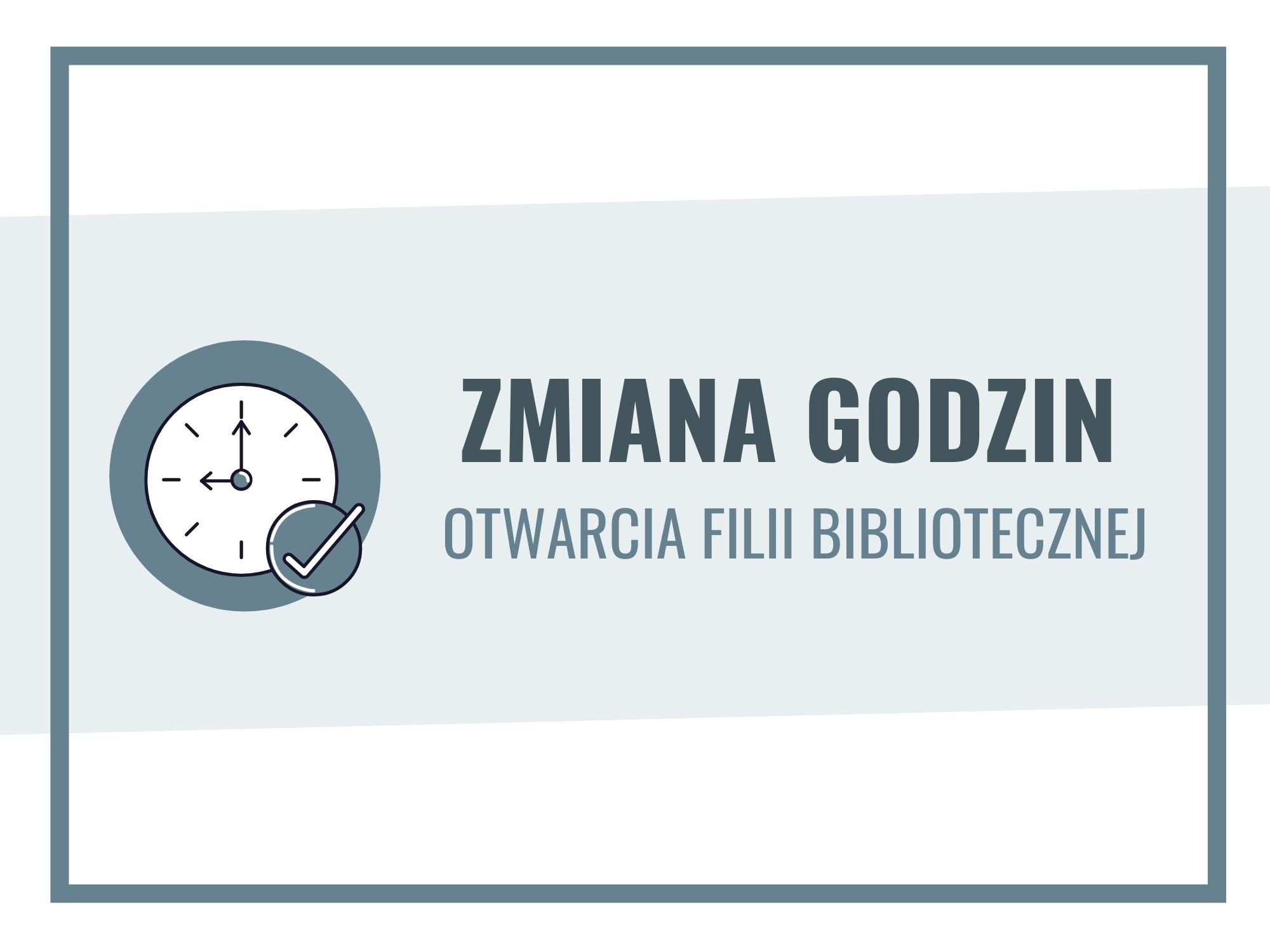 21 grudnia zmiana godzin otwarcia filii bibliotecznej w Śledziejowicach