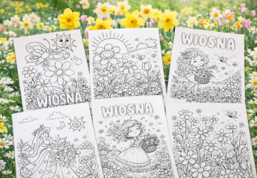 Wiosenne kolorowanki w bibliotece w Śledziejowicach