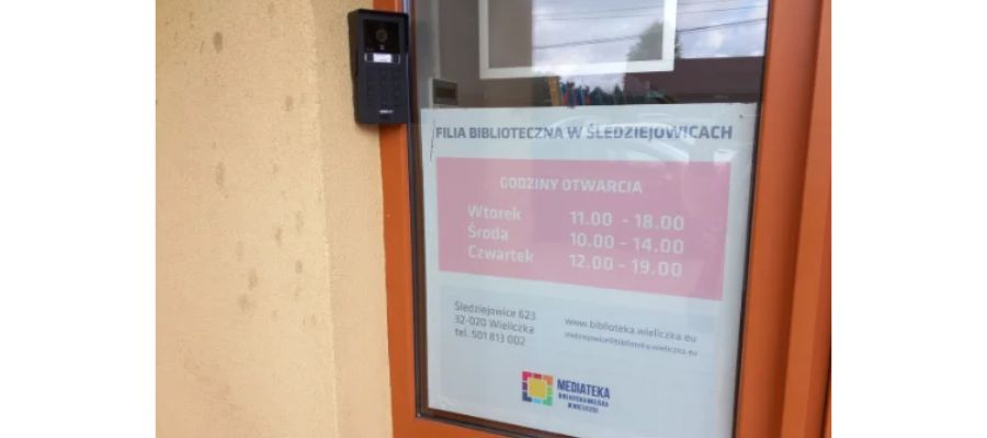 Informacja dla czytelników biblioteki w Śledziejowicach