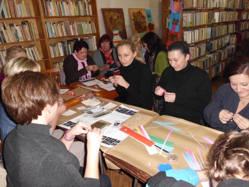 Quilling w bibliotece