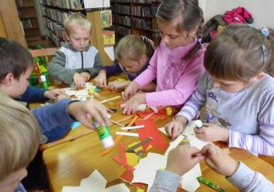 Jesienny szal- kolejna lekcja biblioteczna
