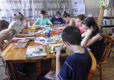 Odwiedziny w bibliotece...