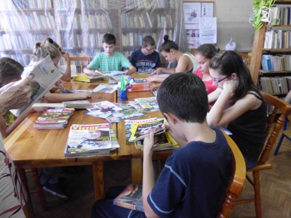 Odwiedziny w bibliotece...