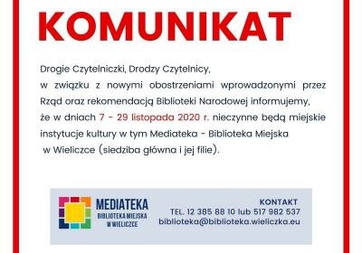 KOMUNIKAT DLA CZYTELNIKÓW!