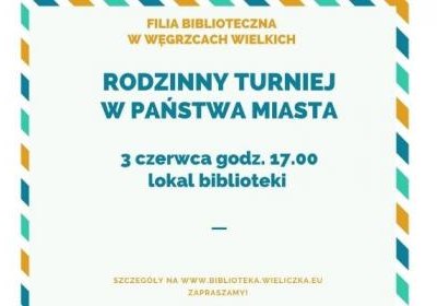 Dzień Dziecka z biblioteką… Rodzinny turniej gry „W Państwa Miasta”