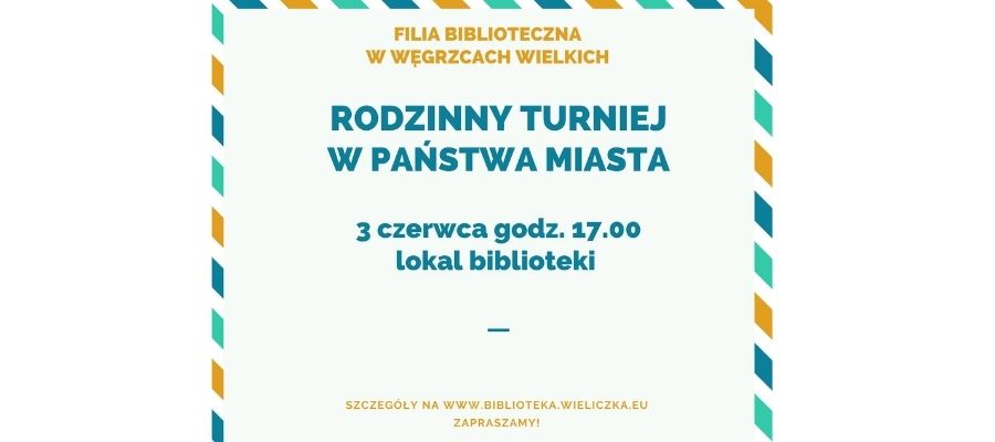 Dzień Dziecka z biblioteką… Rodzinny turniej gry „W Państwa Miasta”