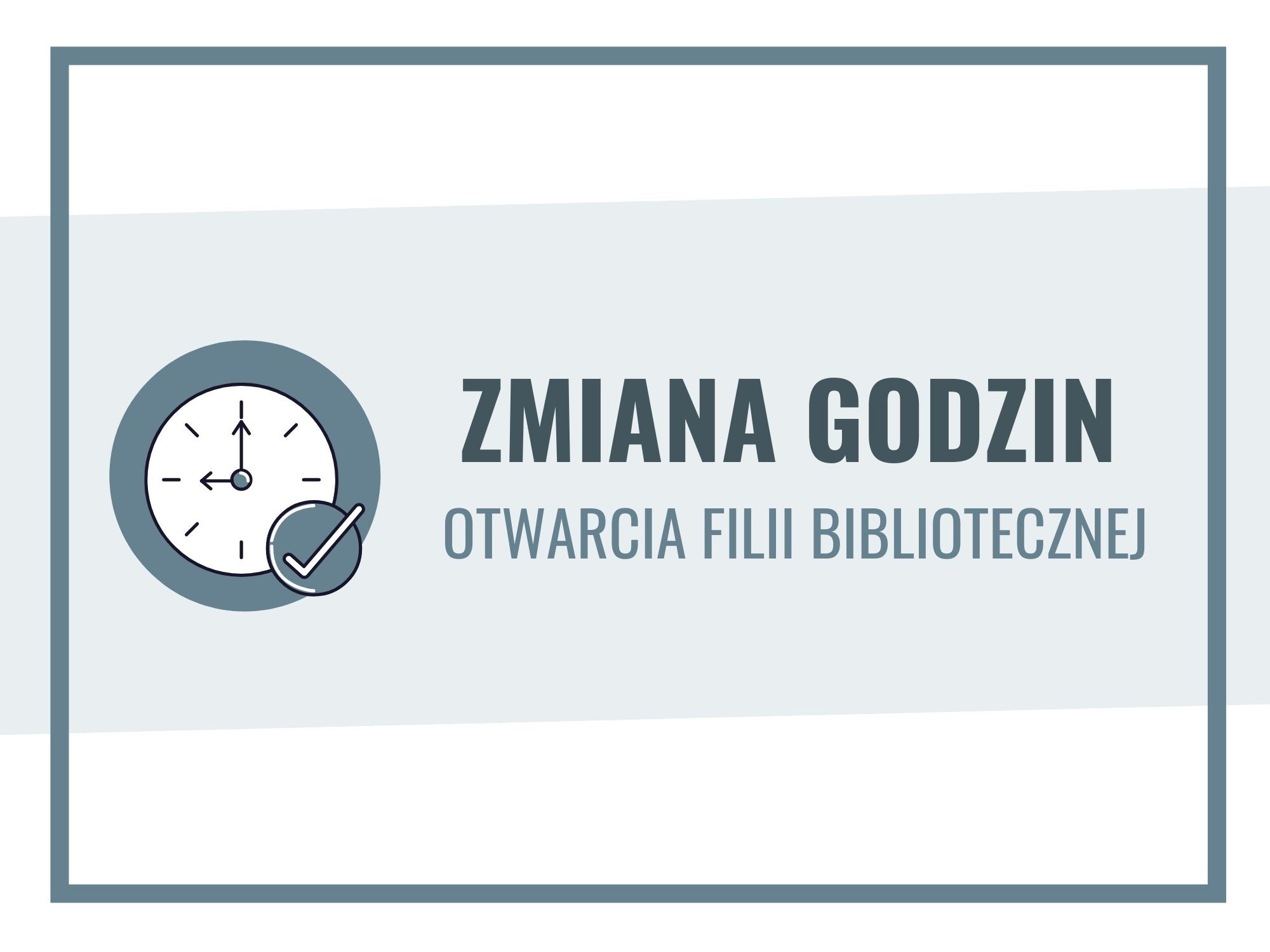 4 lipca zmiana godzin otwarcia filii bibliotecznej w Węgrzcach Wielkich