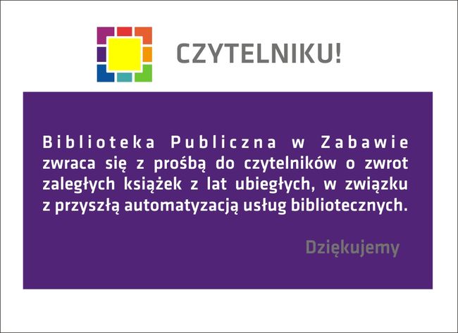 Prośba o zwrot zaległych książek