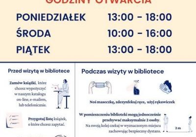 Zmiana godzin otwarcia filii bibliotecznej od września!