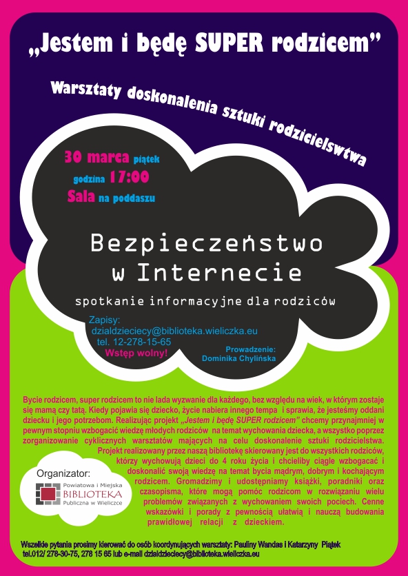Bezpieczeństwo w Internecie - kolejne spotkanie z cyklu „Jestem i będę SUPER rodzicem”