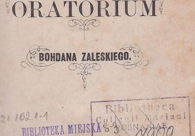 Szare eminencje naszej Biblioteki - Wieszcze Oratorium