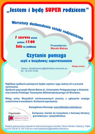 Zapraszamy na kolejne spotkanie z cyklu „Jestem i będę SUPER rodzicem”