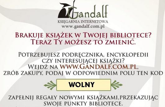 Kupujesz w Gandalfie – wspierasz naszą bibliotekę!