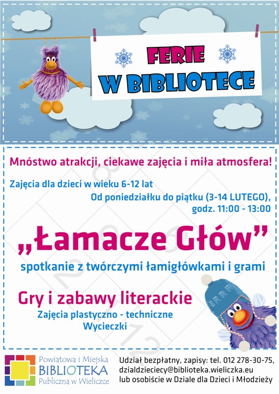 Łamacze głów – ferie dla dzieci 2014